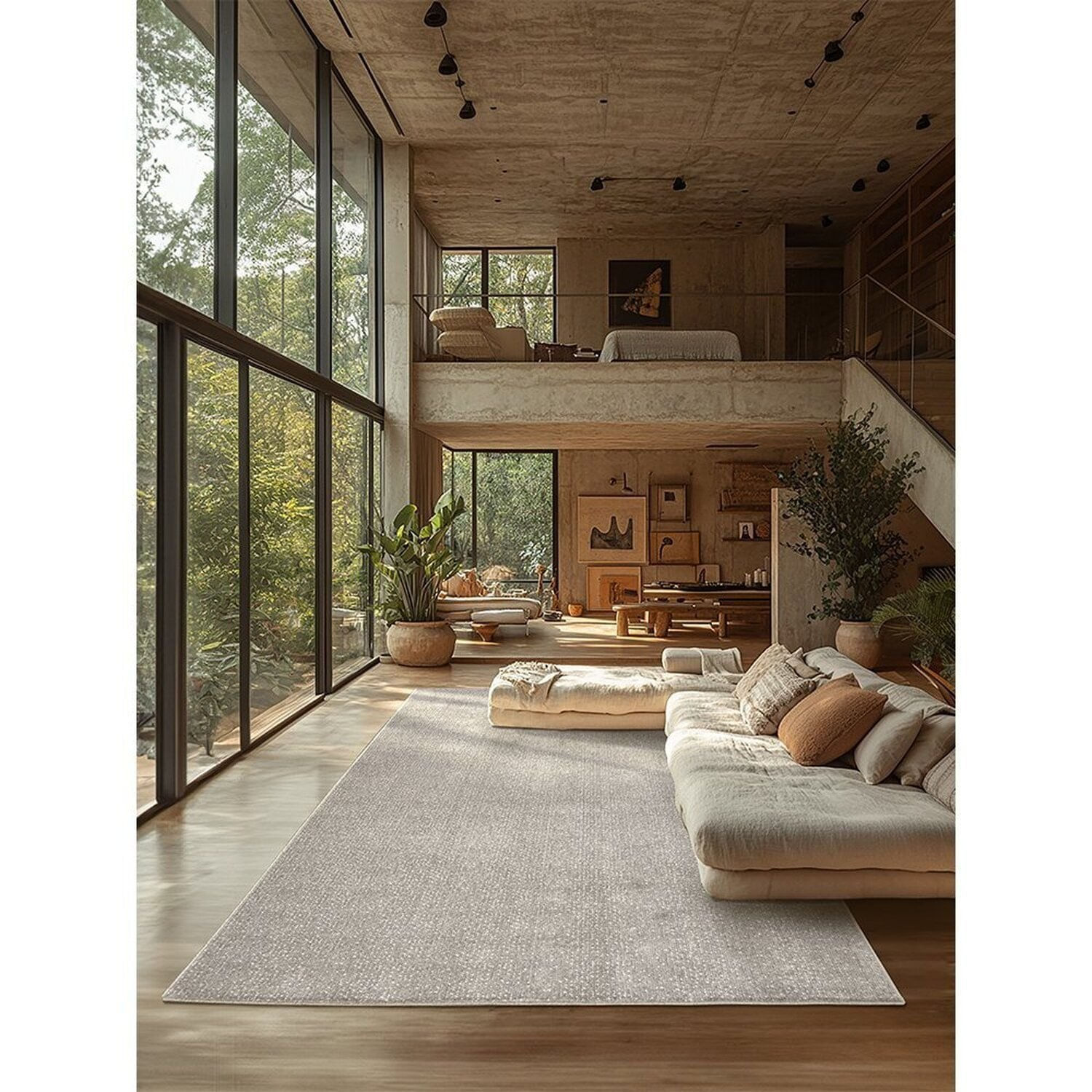 Tapete Tec. Tridimensional 2d 03/49 200cm X 350cm Cinza