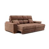Sofá 3 Lugares Retrátil E Reclinável Lupin Velosuede Marrom 180 Cm