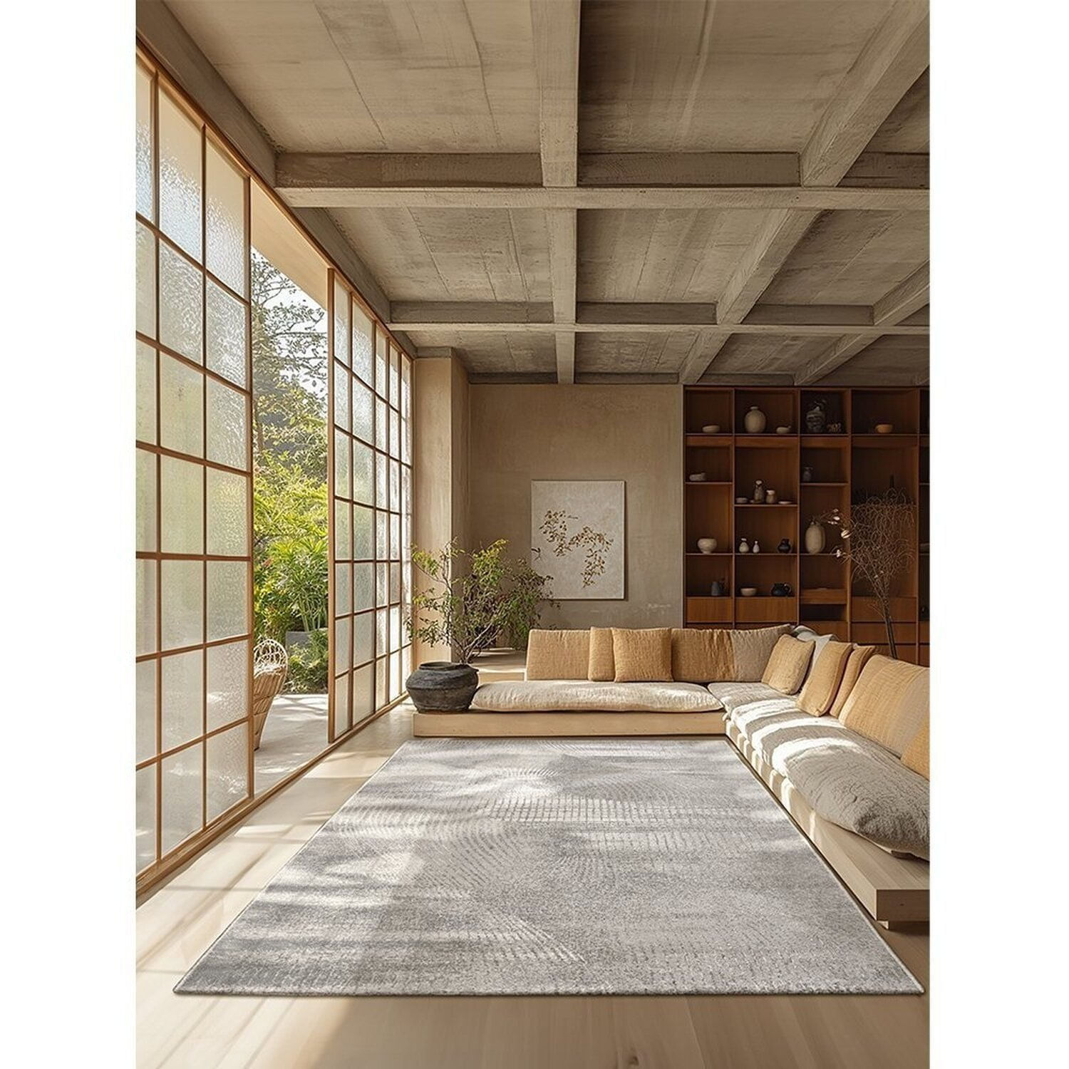 Tapete Tec. Tridimensional 4d 01/47 250cm X 350cm Cinza