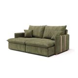 Sofá Retrátil Sem Caixa 2 Lugares Solomons Velosuede Verde