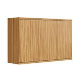 Armário Aéreo De Cozinha 120cm Com 3 Portas 100% Mdf Noruega Espresso Móveis Amendoa