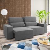 Sofá 3 Lugares Retratil E Reclinável 200cm Veludo Gold Viero Móveis