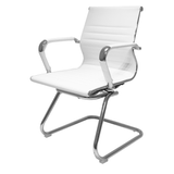 Cadeira De Escritório Home Office Interlocutor Fixa Stripes Esteirinha Charles Eames Eiffel Branca