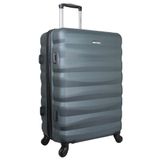 Mala De Viagem Média Em Abs Yins 21089 Cadeado Integrado Rodas Giro 360° Verde
