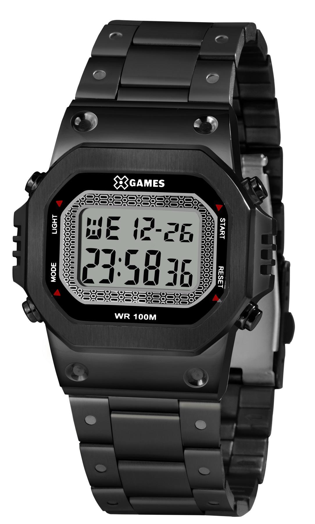 Relógio Masculino X-games Digital Preto Aço 100m - Carrefour