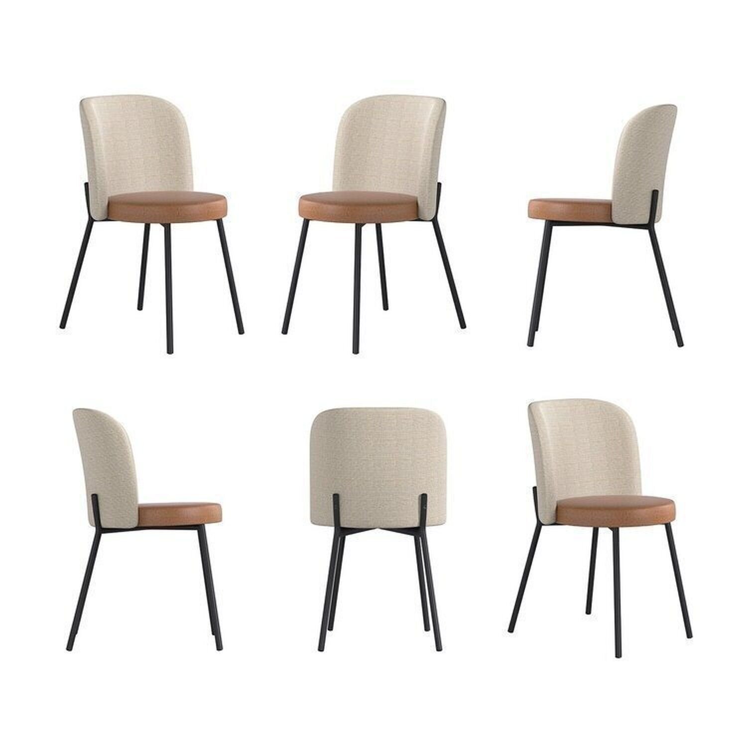 Kit 6 Cadeiras Aço Love Cabecasa Madeiraoriginals Preto/whisky