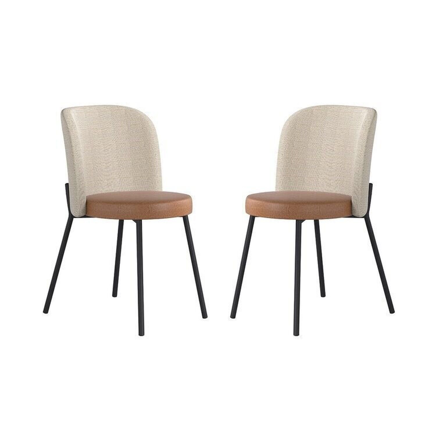 Kit 2 Cadeiras Aço Love Cabecasa Madeiraoriginals Preto/whisky