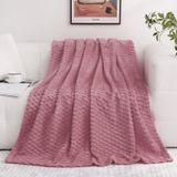 Cobertor Puncuntex Dusty Pink Fuzzy Flannel Fleece 50x150cm