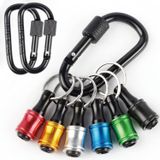Chaveiro Bit Holder Katerk Com 2 Mosquetões, 6 Peças De 1/4 De Polegada