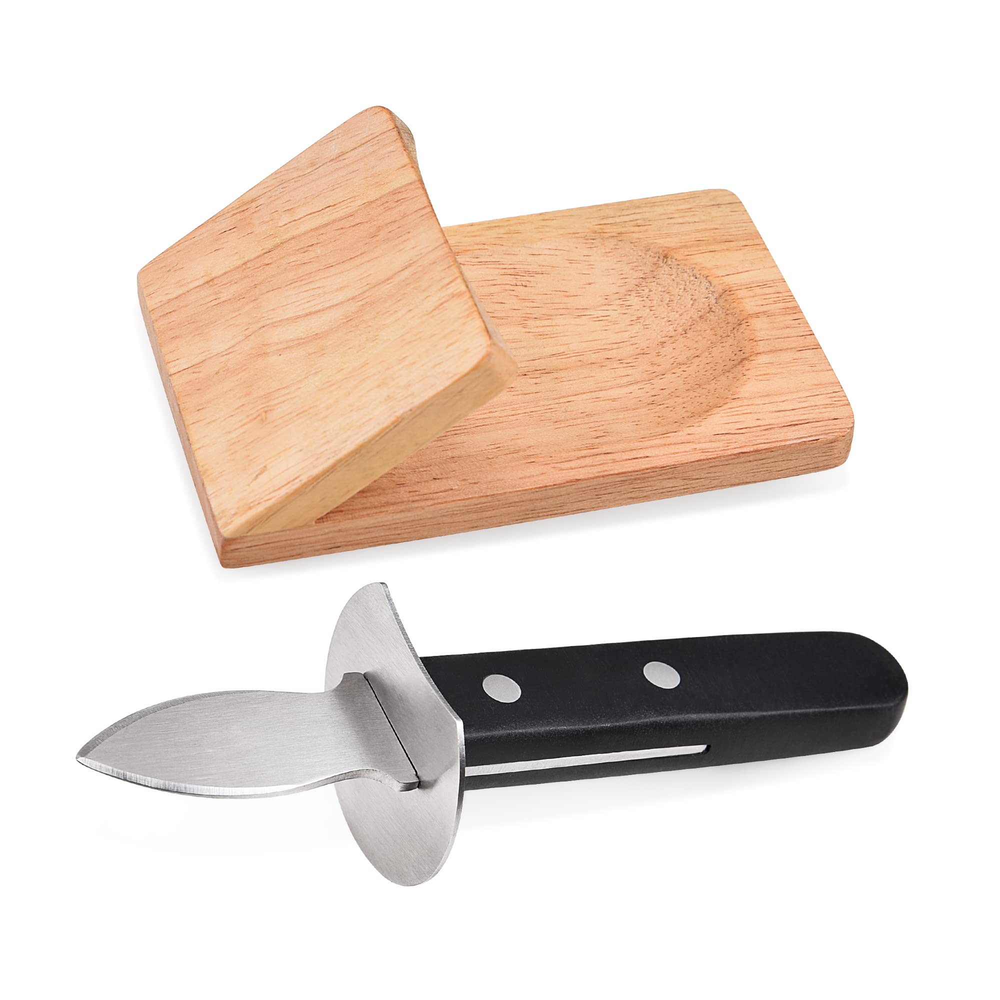 Conjunto Oyster Knife Shucker Needbuy Com Suporte E Braçadeira De Madeira