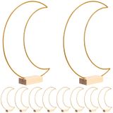 Peça Central De Argola Floral De Metal Stobaza Em Forma De Lua, 26 Cm, 10 Conjuntos