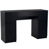 Penteadeira Escrivaninha 7 Gavetas 118 Cm Pe100 Preto Dtall