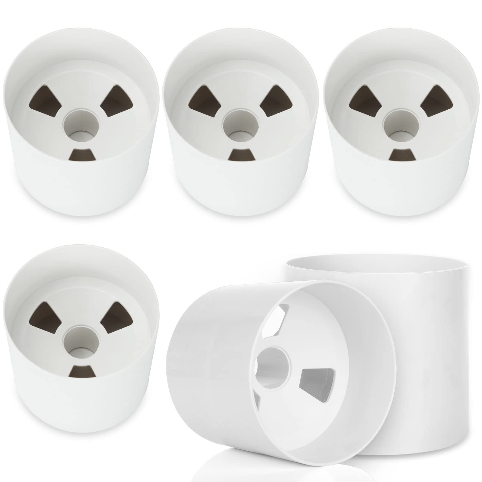 Copo Golf Hole Cup Fviexe, 4 Polegadas De Profundidade, Plástico Abs, 6 Peças, Marfim