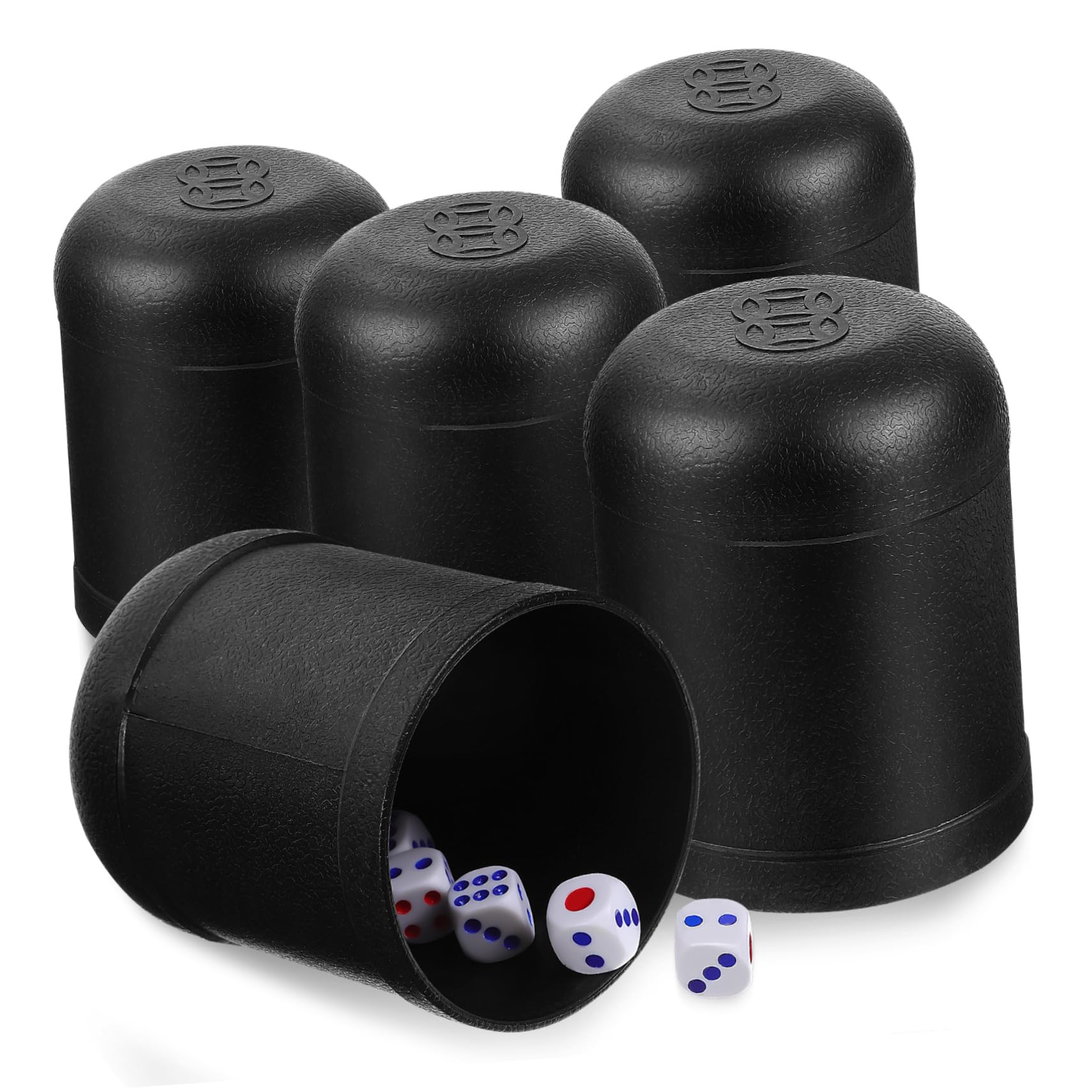 Conjunto De Copos De Dados Feltechelectr 5 Conjuntos Com 25 Dados De Plástico Preto