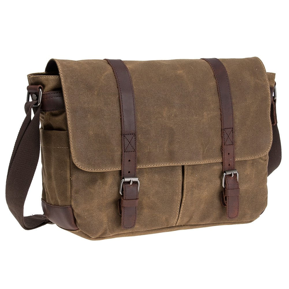 Bolsa Messenger Peacechaos Em Lona Encerada Impermeável De 15"