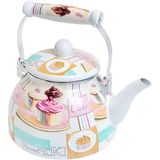 Chaleira Esmaltada Bico De Ganso Retrô Cake Vintage De 2,5l