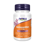 Astaxantina 4mg Now Foods 60 Cápsulas Gelatinosas