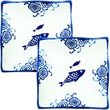 Kit 12 Tigela Sobremesa Bowl Peixe Praia Oceano Náutico 12cm