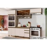 Cozinha Completa 5 Peças Connect 2 Aéreos 1 Balcão 1 Paneleiro 1 Complemento C6p25 Duna Cristal