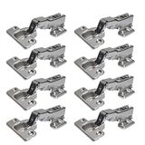 Kit 8 Dobradiça 35mm Curva Pistão Amortecedor Calço Slide On