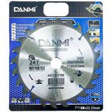 Lamina Disco De Corte Prata Circular Madeira 180mm 24 Dentes