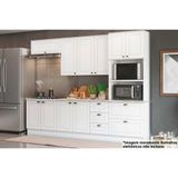 Cozinha Completa 7 Peças Americana 2 Aéreos 2 Balcões 1 Paneleiro 2 Complementos Cz145 Branco