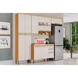 Cozinha Completa Nápoli Prime 4 Peças 2 Aéreos 1 Balcão 1 Paneleiro C4p66 Sevilha Branco Ronipa