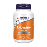 L-lisina 500mg Now Foods 100 Cápsulas Vegetais