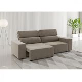 Sofá 3 Lugares Retratil E Reclinável 200cm Veludo Gold Viero Móveis