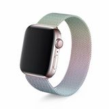 Relógio Smartwatch W34s Rosê Gold Pulseira De Aço Arco Íris