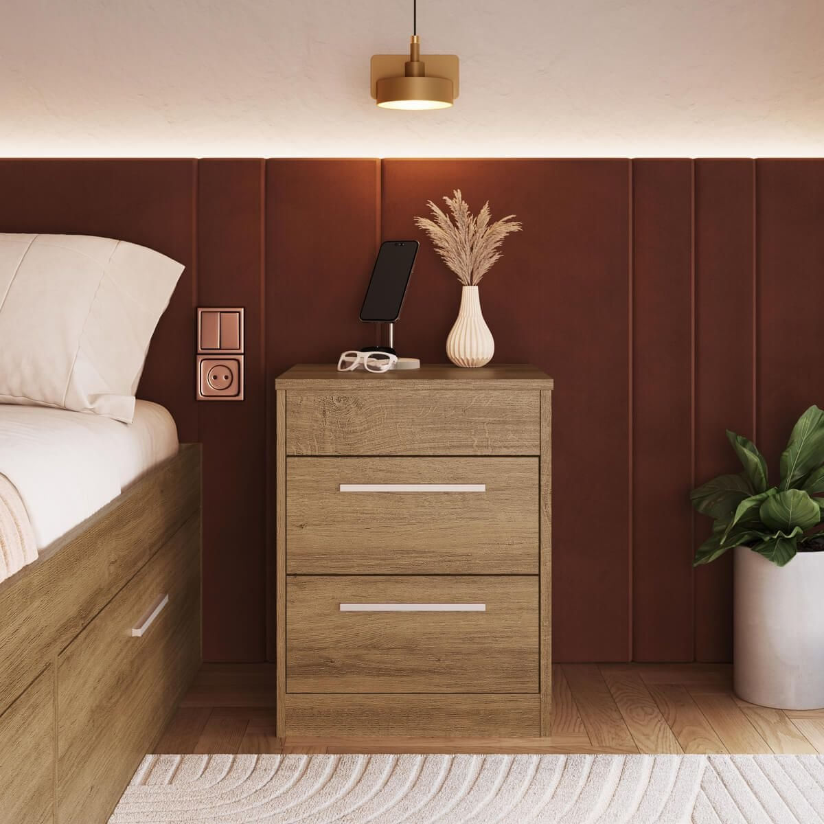 Mesa De Cabeceira Com Compartimento Oculto Lock Mel