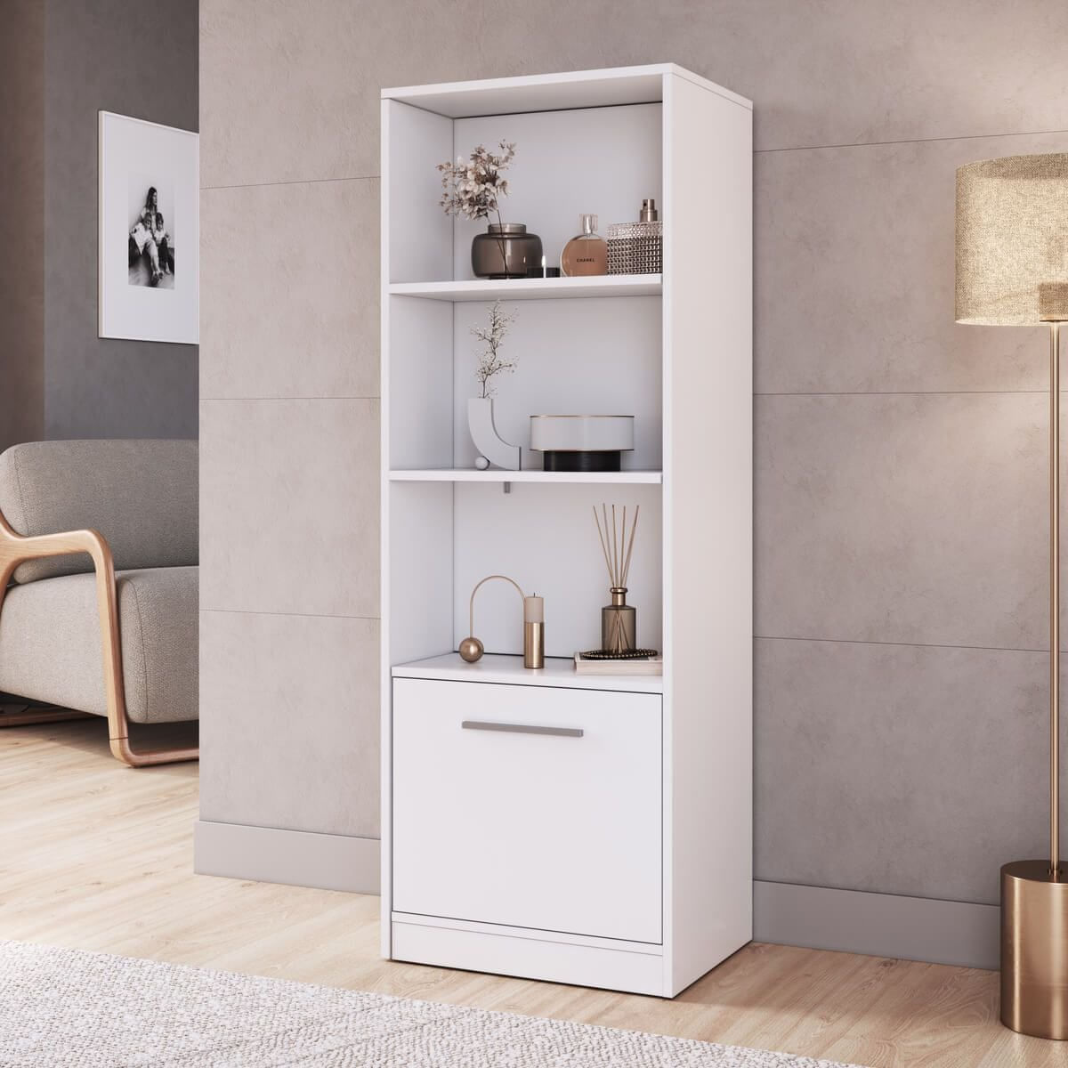 Estante Com Compartimento Oculto Lock Branco