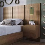 Cabeceira Para Cama De Solteiro Com Mesa De Cabeceira Zurique Mel