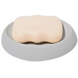 Saboneteira Porta Sabonete Banheiro Oval Luxo 12,5cm Em Cimento Cinza