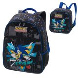 Kit Mochila E Lancheira Escolar Infantil Sonic Don&#39;t Stop