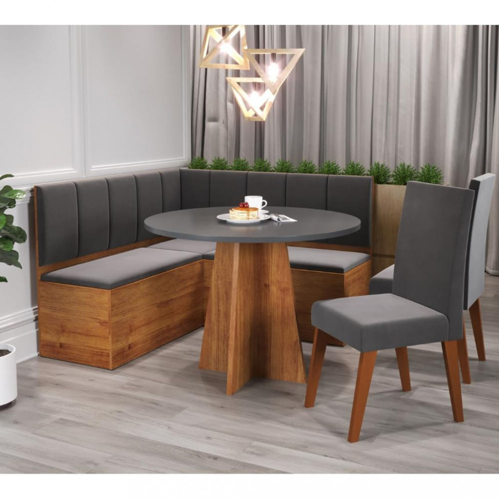 Canto Alemão Fire Com 2 Cadeiras Milão Viero