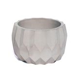 Vaso Decorativo Losangos 7,5cm Cimento Artesanal Sala E Cozinha Cinza