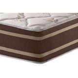Cama Box Baú Casal: Colchão Molas Masterpocket Ensacadas Anjos Duo Sono +base Courano Brown(138x188)