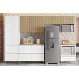 Cozinha Modulada Completa Rainha Gourmet 6 Peças 3aéreos+ 1 Paneleiro +2balcões C6p39 Branca Nature