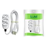 Extensao Eletrica 3 Pinos 3 Tomadas 3 Metros 10A 250V  Ilumi