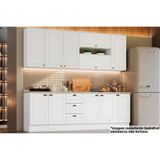Cozinha Modulada Completa Americana 10 Peças 4aéreos+3balcões+3complementos C5p31 Branco