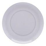 Prato Para Sobremesa De Melamina Milão Branco 18cm - Lyor