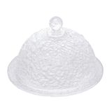 Queijeira De Cristal Martelado Com Tampa Petra 19,5cm - Lyor