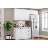 Kit Cozinha Modulada 4 Peças Americana 2 Aéreos + 1 Balcão + 1 Complemento Cz148 Branco