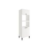 Paneleiro De Cozinha Alpha 2511 Torre Quente Com 2 Fornos 3 Portas 70cm Branco