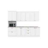 Cozinha Modulada Americana 7 Peças 2 Aéreos + 2 Balcões + 1 Paneleiro + 2 Complementos C5p63 Branco2 Aéreos + 1 Balcão + 1 Complemento