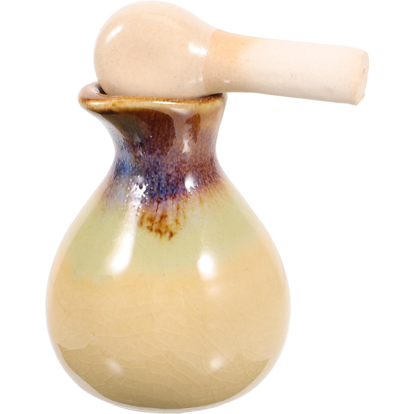 Garrafa De Molho De Soja Heallily Ceramic Japonês Estilo Amarelo