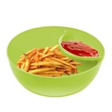 Prato De Lanche, Molho Empilhável, Tigela De Batatas Fritas, Verde Claro