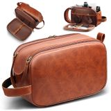 Bolsa De Higiene De Viagem Hotor Em Couro Resistente À Água Marrom
