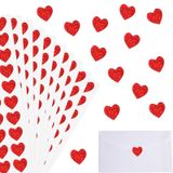 Adesivos Holográficos Aozuo Red Heart 1200 Unidades Para Envelope
